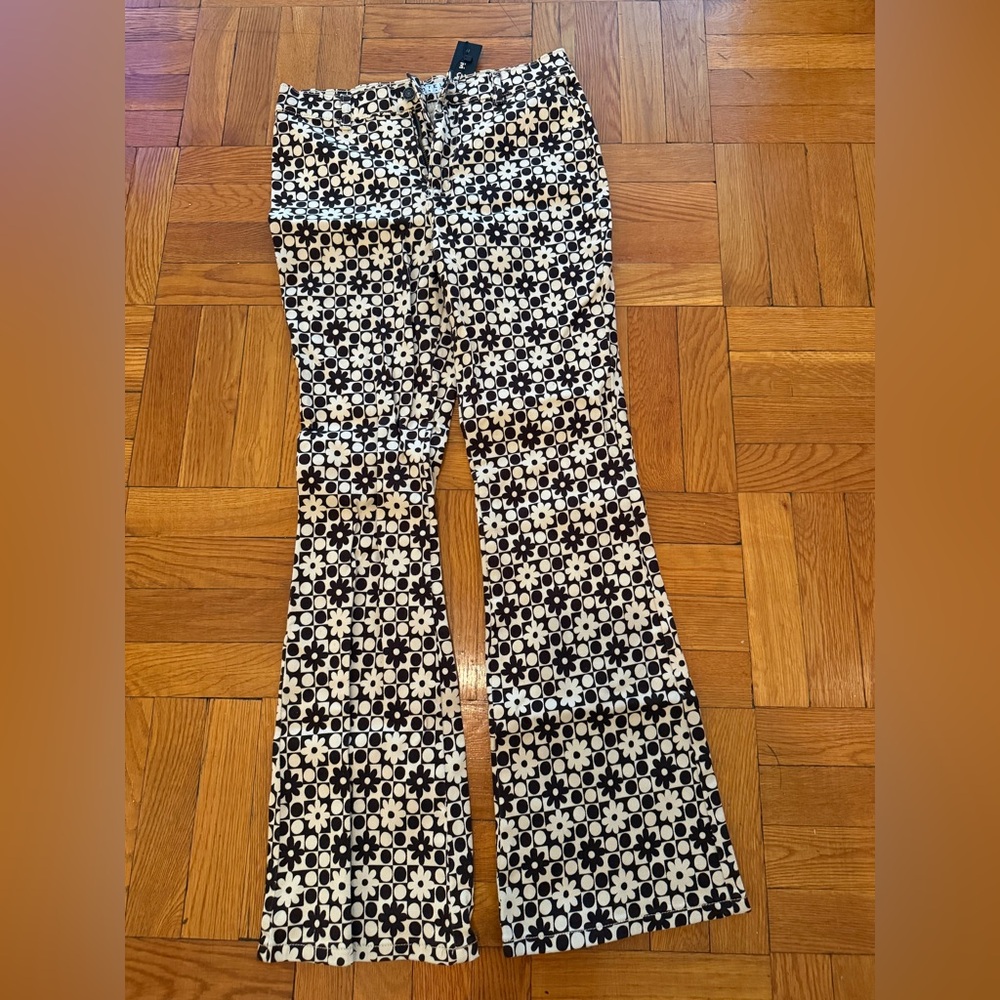 Motel Rocks Black and Cream Patchwork Trousers